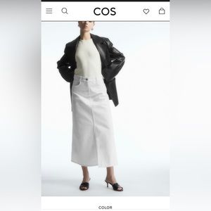 COS White Denim Skirt Size 2 - sold out online